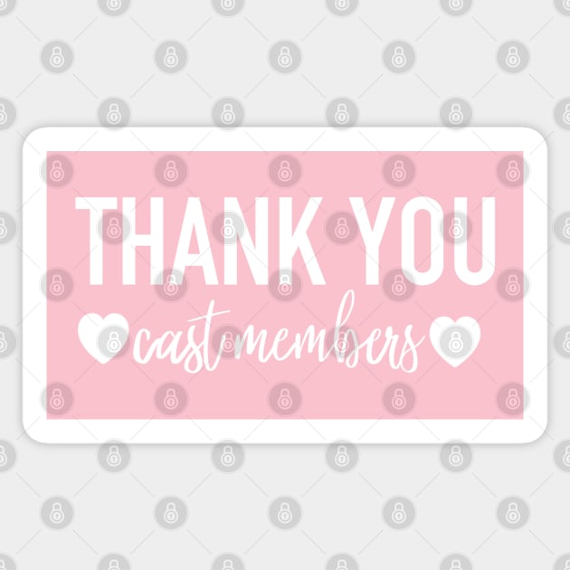 Thank u cast members Sticker by Hundred Acre Woods Designs